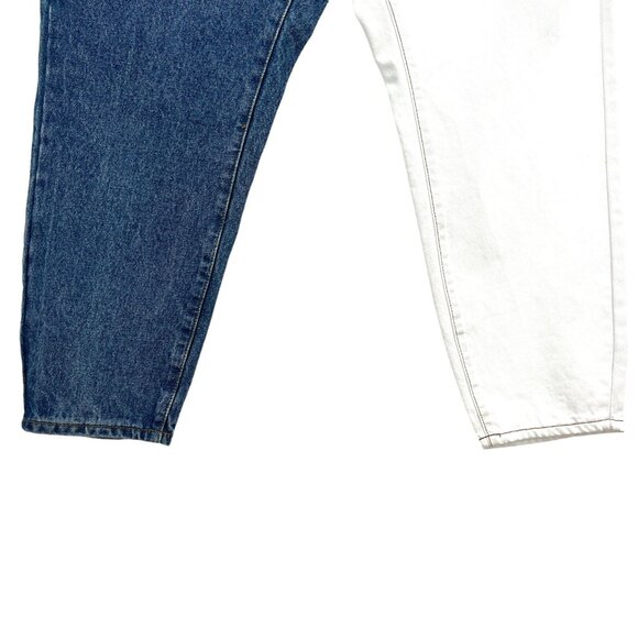 Rue 21 Women's Jeans High Rise Cotton Ankle Leg Blue White Denim Plus Size 18 - Picture 9 of 11